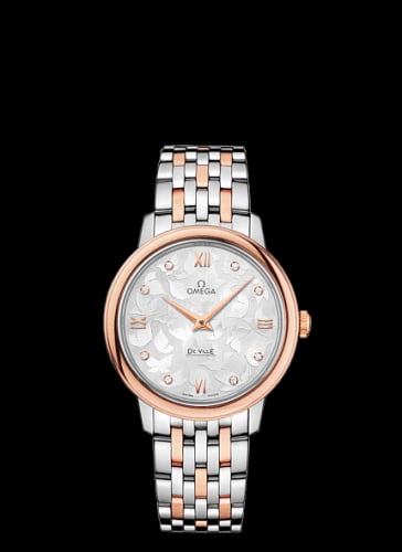 Omega De Ville Prestige Quartz 32.7 Butterfly Red Gold / Stainless Steel / Bracelet
