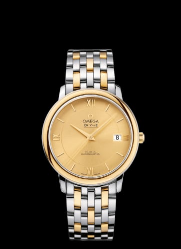 Omega De Ville Prestige Co-Axial 36.8 Stainless Steel / Yellow Gold / Champagne / Bracelet