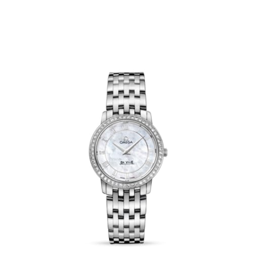 Omega De Ville Prestige Quartz 27 Stainless Steel / Diamond / MOP / Bracelet