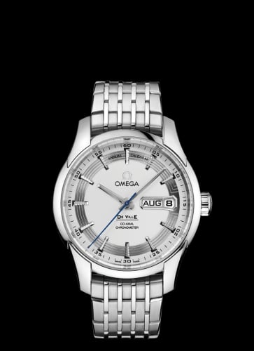 Omega De Ville Hour Vision Co-Axial Annual Calendar Stainless Steel / Silver / Bracelet