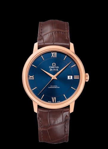 Omega De Ville Prestige Co-Axial 39.5 Red Gold / Blue