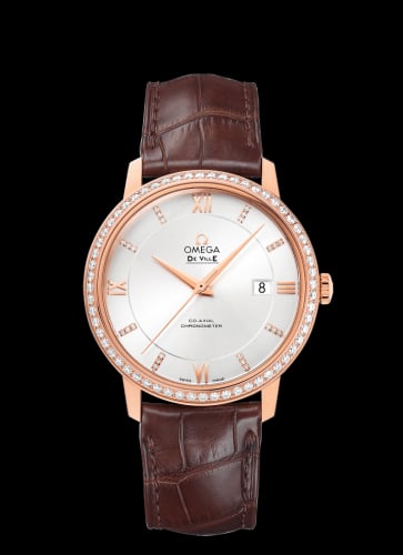 Omega De Ville Prestige Co-Axial 39.5 Red Gold / Silver / Diamond