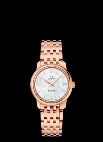 Omega De Ville Prestige Quartz 27.4 Red Gold / MOP / Bracelet