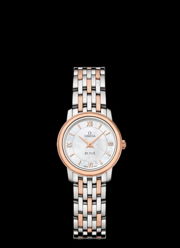 Omega De Ville Prestige Quartz 24.4 Stainless Steel / Red Gold / MOP / Bracelet