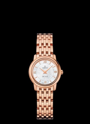 Omega De Ville Prestige Quartz 24.4 Red Gold / MOP / Bracelet