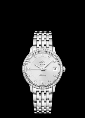 Omega De Ville Prestige Co-Axial 32.7 Stainless Steel / Diamond / Silver / Bracelet