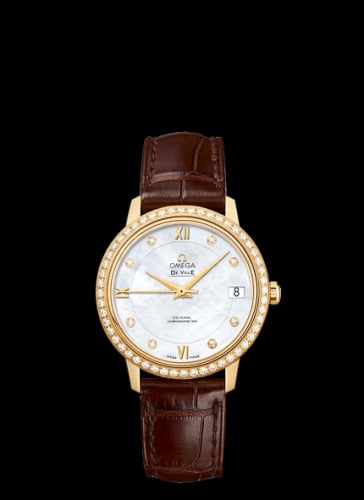 Omega De Ville Prestige Co-Axial 32.7 Yellow Gold / Diamond / MOP