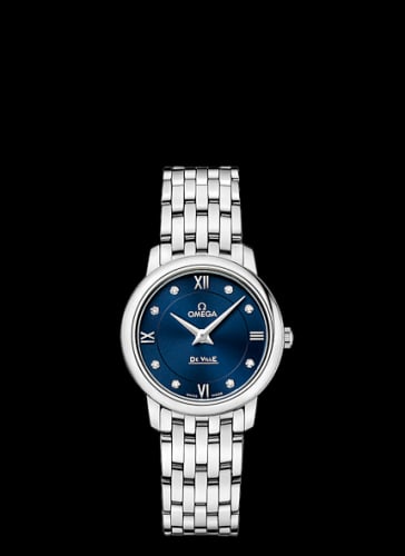 Omega De Ville Prestige Quartz 27.4 Stainless Steel / Blue / Bracelet