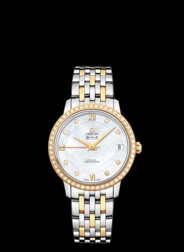 Omega De Ville Prestige Co-Axial 32.7 Stainless Steel / Yellow Gold / Diamond / MOP / Bracelet