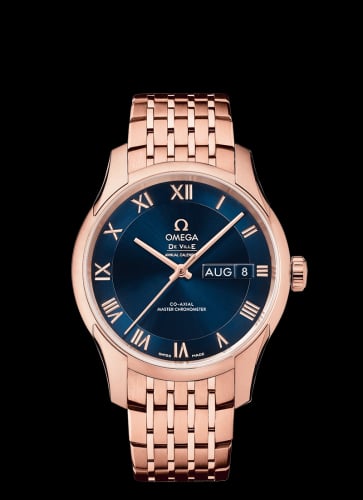 Omega De Ville Hour Vision Master Chronometer Annual Calendar Sedna Gold / Blue / Bracelet