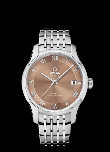 Omega De Ville Hour Vision Master Chronometer Stainless Steel / Brown / Bracelet