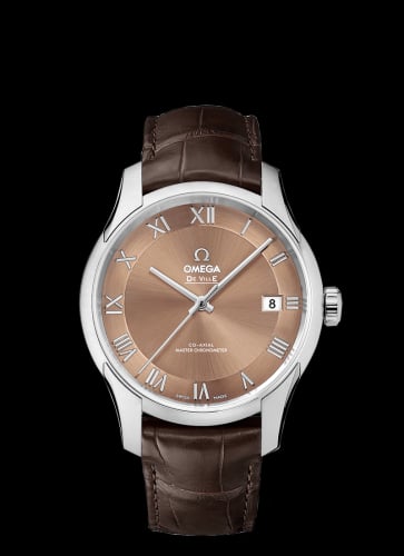 Omega De Ville Hour Vision Master Chronometer Stainless Steel / Brown