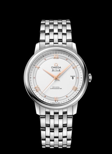 Omega De Ville Prestige Co-Axial 39.5 Stainless Steel / Vintage Silver / Bracelet