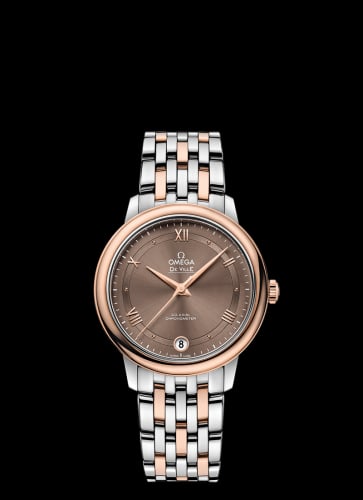 Omega De Ville Prestige Co-Axial 32.7 Stainless Steel / Red Gold / Brown / Bracelet