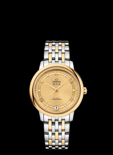 Omega De Ville Prestige Co-Axial 32.7 Stainless Steel / Yellow Gold / Vintage Champagne / Bracelet