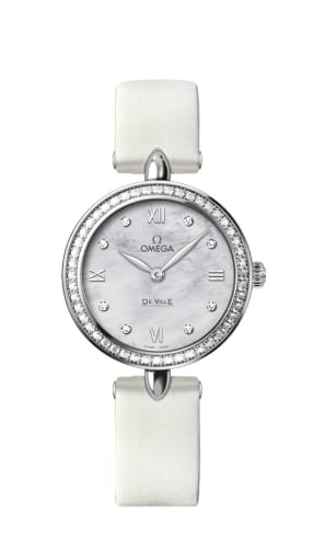 Omega De Ville Prestige Dewdrop Quartz 27.4 Stainless Steel / MOP / Diamond