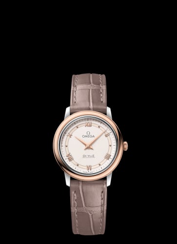 Omega De Ville Prestige Quartz 27.4 Stainless Steel / Red Gold / Vintage White
