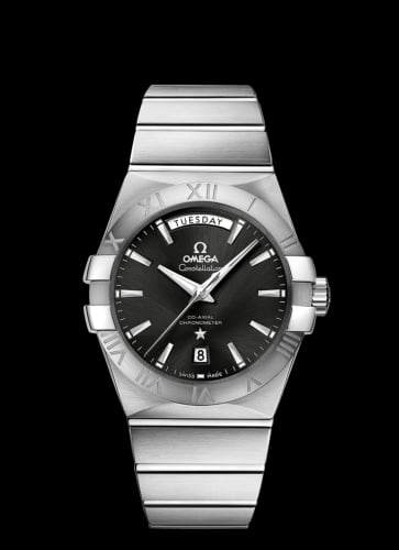 Omega Constellation Co-Axial 38 Day-Date Stainless Steel / Black