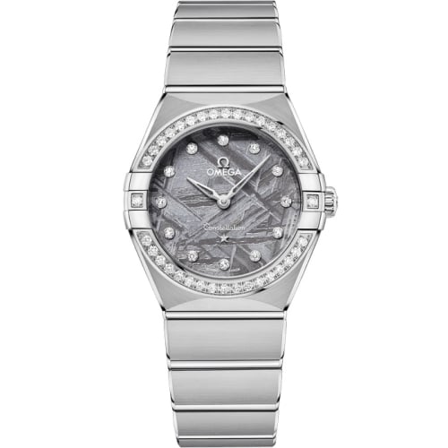 Omega Constellation Manhattan 28 Quartz Stainless Steel - Diamond / Lavender Meteorite