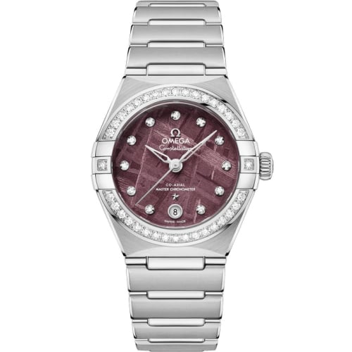 Omega Constellation Manhattan 29 Co-Axial Master Chronometer Stainless Steel - Diamond / Purple Meteorite
