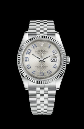 Rolex Datejust 36 Stainless Steel Fluted / Jubilee / Silver Arabic