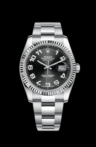 Rolex Datejust 36 Stainless Steel Fluted / Oyster / Black Arabic