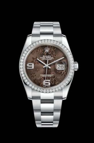 Rolex Datejust 36 Stainless Steel Diamond / Oyster / Bronze Floral