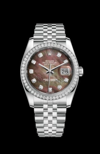 Rolex Datejust 36 Stainless Steel Diamond / Jubilee / Black MOP