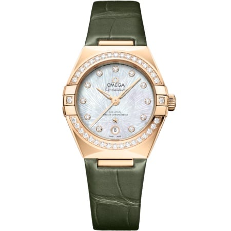 Omega Constellation Manhattan 29 Co-Axial Master Chronometer Moonshine Gold - Diamond / MOP Supernova / Alligator