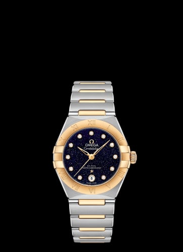 Omega Constellation Manhattan 29 Co-Axial Master Chronometer Stainless Steel / Yellow Gold / Aventurine