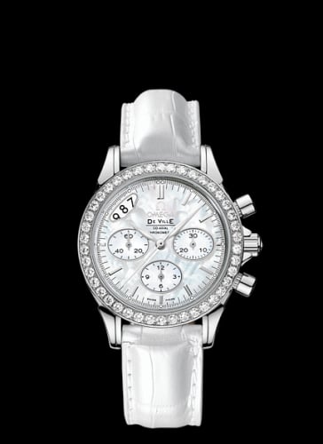Omega De Ville Co-Axial 35 Chronograph Stainless Steel Diamond / MOP / Strap