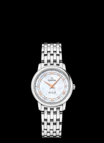 Omega De Ville Prestige Quartz 27.4 Stainless Steel / Vintage - White MOP / Bracelet