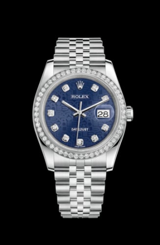 Rolex Datejust 36 Stainless Steel Diamond / Jubilee / Blue Computer