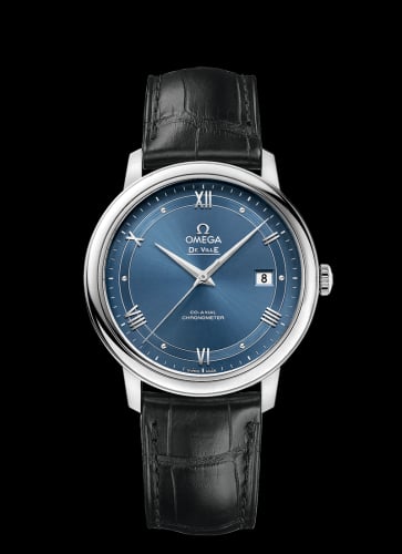 Omega De Ville Prestige Co-Axial 39.5 Stainless Steel / Vintage Blue