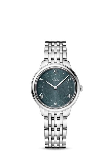 Omega De Ville Quartz 30 Stainless Steel / Turqouise / Bracelet