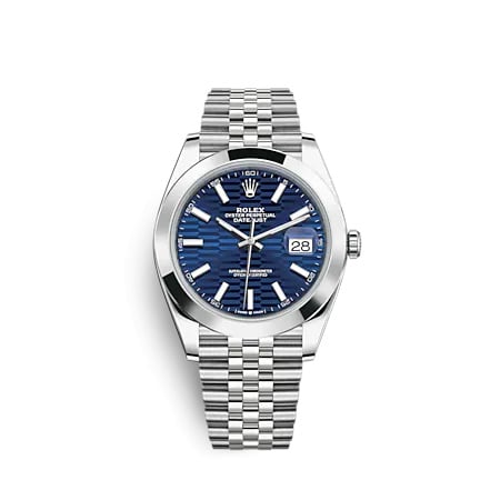 Rolex Datejust 41 Stainless Steel Smooth / Jubilee / Blue- Fluted
