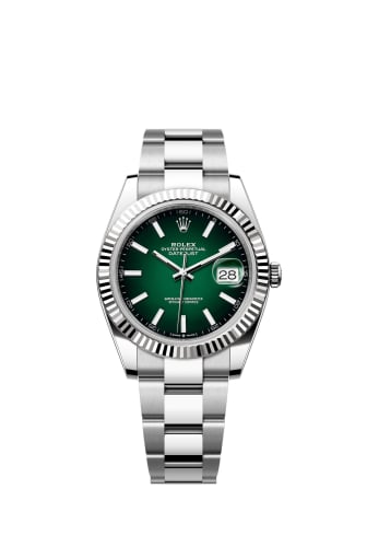 Rolex Datejust 41 Stainless Steel - Fluted / Green Ombré / Oyster