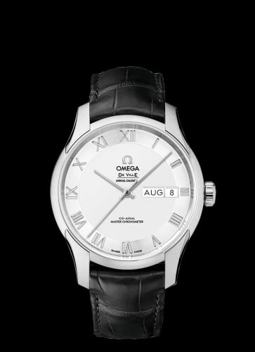 Omega De Ville Hour Vision Master Chronometer Annual Calendar Stainless Steel / Silver