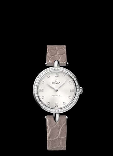 Omega De Ville Prestige Dewdrop Quartz 27.4 Stainless Steel / Diamond / Silver