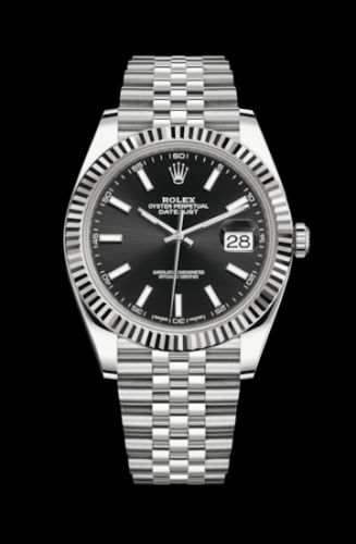 Rolex Datejust 41 Stainless Steel Fluted / Jubilee / Black
