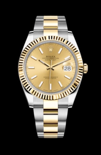 Rolex Datejust 41 Rolesor Yellow Fluted / Oyster / Champagne