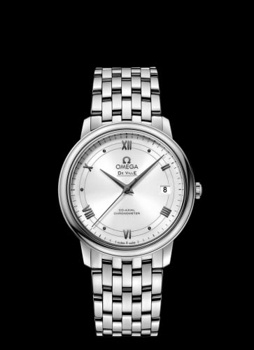 Omega De Ville Prestige Co-Axial 36.8 Stainless Steel / Vintage Silver / Bracelet