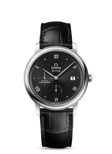 Omega De Ville Prestige Co-Axial 39.5 Power Reserve Stainless Steel / Black Sunburst