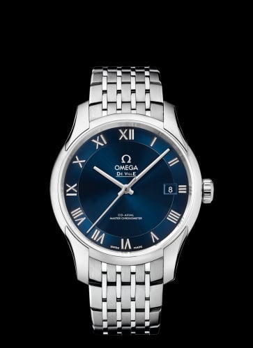 Omega De Ville Hour Vision Master Chronometer Stainless Steel / Blue / Bracelet