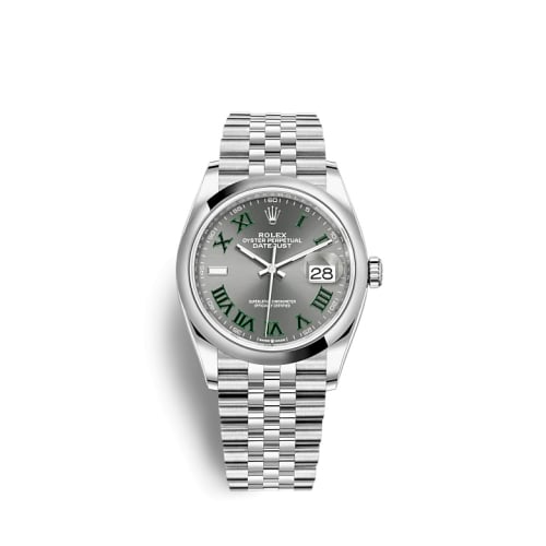 Rolex Datejust 36 Stainless Steel / Domed / Slate - Roman / Jubilee