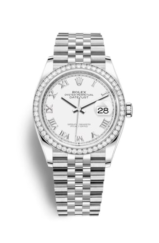 Rolex Datejust 36 Stainless Steel / Diamond / White Roman / Jubilee