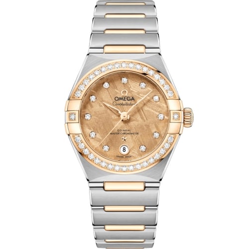 Omega Constellation Manhattan 29 Co-Axial Master Chronometer Stainless Steel - Yellow Gold - Diamond / Moonshine Meteorite