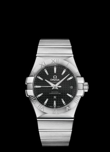 Omega Constellation Co-Axial 35 Stainless Steel / Black Clous de Paris
