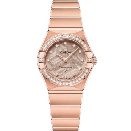 Omega Constellation Manhattan 28 Quartz Sedna Gold - Diamond / Rose Meteorite