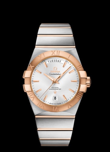 Omega Constellation Co-Axial 38 Co-Axial Day-Date Stainless Steel / Red Gold / Silver